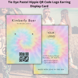 Carte De Visite Aquarelle Tie Dye Pastel les années 70 Écran d'ore