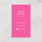 Carte De Visite Aquarelle Tropical Ananas rose violet brillant (Dos)