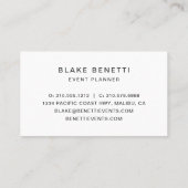 Carte De Visite Aquarelle Tropical Beach Palm Tree (Dos)