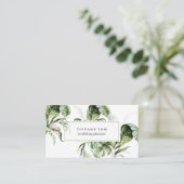 Carte De Visite Aquarelle Tropical Trendy Élégant Moderne Chic (Debout devant)