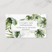 Carte De Visite Aquarelle Tropical Trendy Élégant Moderne Chic (Dos)