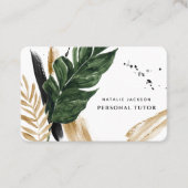 Carte De Visite Aquarelle tropicale abstraite (Devant)