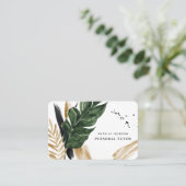 Carte De Visite Aquarelle tropicale abstraite (Debout devant)