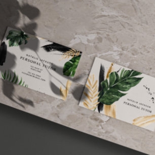 Carte De Visite Aquarelle tropicale abstraite