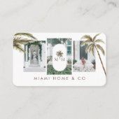 Carte De Visite Aquarelle tropicale Palmiers Boho Photo (Devant)
