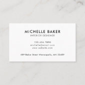 Carte De Visite Aquarelle tropicale Verdure Feuille Monstera (Dos)