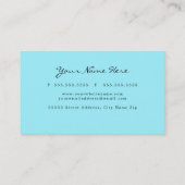 Carte De Visite Aquarelle Turquoise (Dos)
