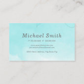 Carte De Visite Aquarelle turquoise (Dos)