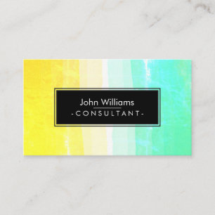 Carte De Visite Aquarelle turquoise Art de Plage Abstrait