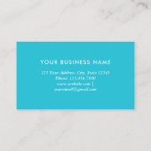 Carte De Visite Aquarelle turquoise et or (Dos)