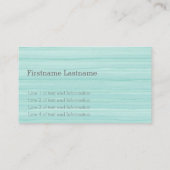 Carte De Visite Aquarelle Turquoise Grandes vertes Feminine (Dos)