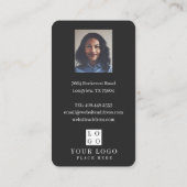 Carte De Visite Aquarelle turquoise Porte d'entrée (Dos)