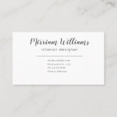 Carte De Visite Aquarelle turquoise professionnelle moderne (Dos)