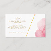 Carte De Visite Aquarelle unique Coral Peach Moderne (Dos)