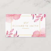 Carte De Visite Aquarelle unique Coral Peach Moderne (Devant)