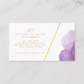 Carte De Visite Aquarelle unique Loyauté moderne Crad (Dos)