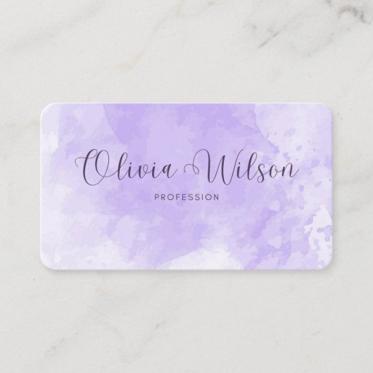 Carte De Visite Aquarelle unique moderne (Devant)