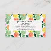 Carte De Visite Aquarelle végétale des agrumes (Dos)