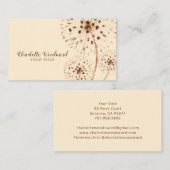 Carte De Visite Aquarelle Vent soufflé Dandelion Fleurs (Devant / Derrière)