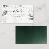 Carte De Visite Aquarelle Verdure avec Sage et Gold Détails (Devant / Derrière)