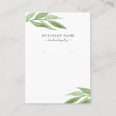 Carte De Visite Aquarelle Verdure Écouter Écran de bijoux (Devant)