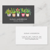 Carte De Visite Aquarelle Verdure Ménagers Pépinière C (Devant / Derrière)