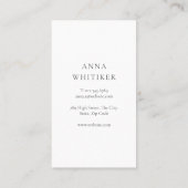 Carte De Visite Aquarelle Verdure Or Monogramme Professionnel (Dos)