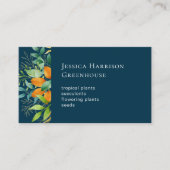 Carte De Visite Aquarelle vert feuillage Botanique QR Code (Devant)