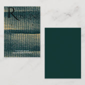 Carte De Visite aquarelle vert or bleu Logo Écran d'oreille (Devant / Derrière)