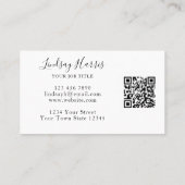 Carte De Visite Aquarelle vert QR Code (Dos)