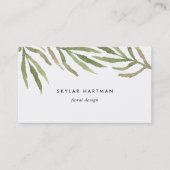 Carte De Visite Aquarelle verte (Devant)