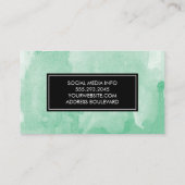 Carte De Visite Aquarelle verte (Dos)