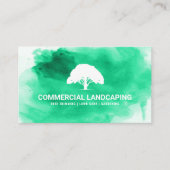 Carte De Visite Aquarelle verte | Arborescence (Devant)