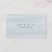 Carte De Visite Aquarelle verte de mer (Devant)