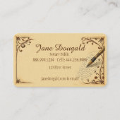 Carte De Visite Aquarelle Vintage stylo classique (Devant)