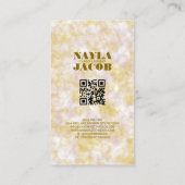 Carte De Visite Aquarelle violet et vert vêtements faits main (Dos)