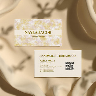 Carte De Visite Aquarelle violet et vert vêtements faits main