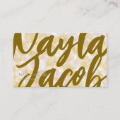 Carte De Visite Aquarelle violet et vert vêtements faits main (Devant)