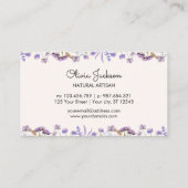 Carte De Visite Aquarelle violet Fleur sauvage Meadow (Dos)