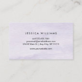 Carte De Visite Aquarelle violet lavande Ombre Creative (Dos)