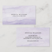 Carte De Visite Aquarelle violet lavande Ombre Creative (Devant / Derrière)