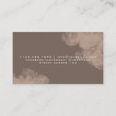 Carte De Visite Aquarelle violet logo Rose or violet fumée (Dos)