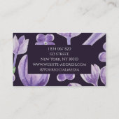 Carte De Visite Aquarelle violet rustique Lilac (Dos)