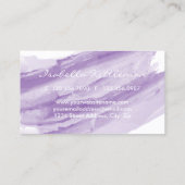 Carte De Visite Aquarelle violette (Dos)