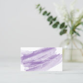 Carte De Visite Aquarelle violette (Debout devant)