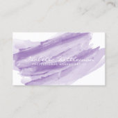 Carte De Visite Aquarelle violette (Devant)