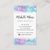 Carte De Visite Aquarelle violette aquarelle verticale logo person (Devant)