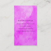Carte De Visite Aquarelle violette élégante broyée (Dos)