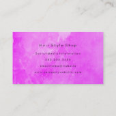 Carte De Visite Aquarelle violette élégante broyée (Dos)