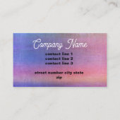 Carte De Visite aquarelle violette et rose (Dos)